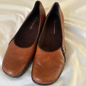 Croft & Barrow Office Casual Brown Leather Flats Size 7.5
